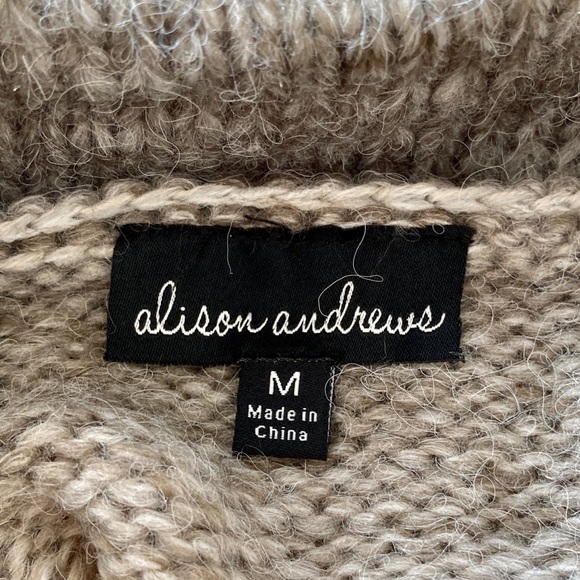 ALISON ANDREWS Women’s Sweater Knit Size M Turtleneck Pullover Tops - Picture 7 of 10